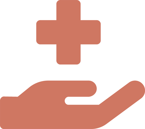 hand holding medical logo