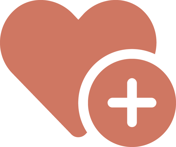 heart plus sign logo